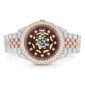 Reloj de Lujo con Diamantes Moissanite y Cuarzo, Brazalete Jubilee de Acero Inoxidable Personalizado, Caja de Aleación de Titanio, Edición Limitada VVS - Product Image 1