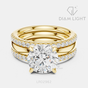 14K White Gold 2.85CT Lab Grown Diamond Engagement <b>Ring</b> F+ Color VS+ Clarity Round Cut Engagement Wedding <b>Ring</b> IGI Certified - Product Image 5