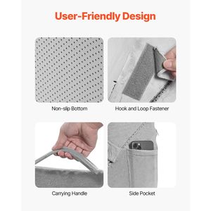 Juego de 3 Almohadas Ortopédicas Ajustables para Cama, con Funda de Espuma Lavable, para Soporte Postoperatorio - Product Image 6