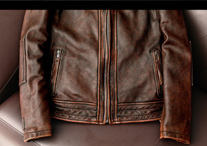 Premium quality cheap price Durable Breathable anti-wrinkle <b>Men</b> <b>Leather</b> <b>Jacket</b> Fashion Hot Selling OEM Design <b>Men</b> <b>Leather</b> <b>Jacket</b> - Product Image 3