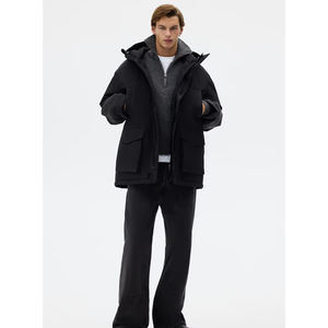 Chaqueta Larga de Invierno para Hombre, Transpirable, Acolchada, Cálida, Gruesa, Tipo Parka, Chaqueta Acolchada, Moderna, Informal, de Color Sólido, Gruesa y Cálida - Product Image 3