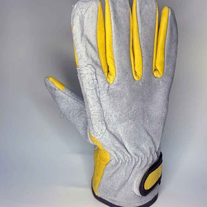 Strong Durable Leather Safety Gardening <b>Gloves</b> For General Gardening Outdoor Tasks And Yard Work - Product Image 6