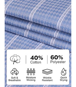 Chemise à manches courtes boutonnée avec des fines rayures verticales et un col camp style décontracté, tissu respirant pour un style et un confort optimaux - Product Image 5