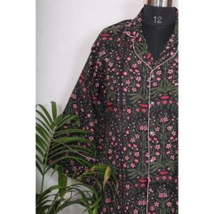 Vestido Floral Transpirable y Ecológico para Mujer, 100% Algodón, Tejido con Impresión Digital, Cuello en V, para Eventos Formales/Nocturnos, Verano/Invierno/Primavera - Product Image 4