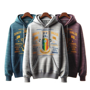 Pulls à capuche imprimés 100% coton polaire de haute qualité impressions durables Logo personnalisé vêtements de sport sportifs sweats à capuche - Product Image 5