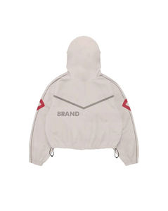 Ensemble de survêtement coupe-vent tendance avec pantalon et veste à capuche, logo sérigraphié, intérieur en mesh, pour homme - Product Image 6