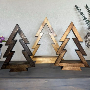 Décoration de Noël Écologique Faite à la Main : Arbre Ornemental en Bois de Cerisier – Un Cadeau Idéal pour Toutes les Saisons - Product Image 1