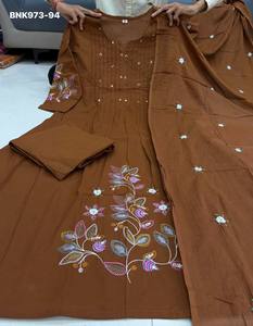 Ropa informal de última colección, recién llegada, conjunto de Kurti de algodón con bordado y trabajo a mano, con pantalón y dupatta, moda femenina. - Product Image 4