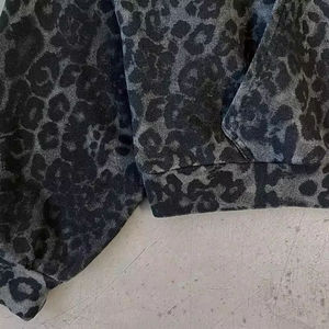 Sudadera con capucha para hombre con cremallera, personalizada, con estampado de leopardo y guepardo, de corte extragrande y holgado, con lavado vintage, estilo streetwear, de tejido grueso, de fabricante - Product Image 3