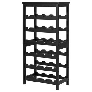 Porte-vin amovible pour 24 bouteilles, 6 niveaux, en bois massif, présentoir autoportant pour le sol, étagères de rangement pour table - Product Image 1