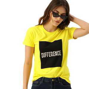 T-shirt personnalisé pour femme en jersey 100 % coton, col rond, manches courtes, uni, avec logo, coupe ajustée, idéal pour l'été, anti-plis, séchage rapide - Product Image 3