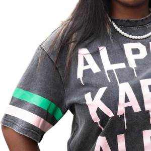 AKA <b>Drip</b> Boxy Tee Vintage Washed Black Oversized Fit Premium Cotton Streetwear Casual Greek Apparel Stylish - Product Image 5