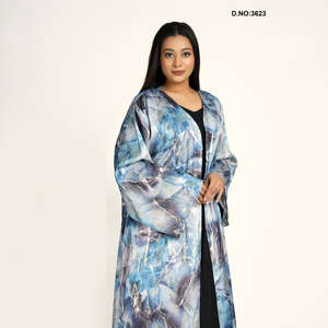 Abaya Moderna de Satén, Tipo Cárdigan, Ligera, Ecológica, Antiarrugas, Larga hasta el Suelo, Elegante y Modesta, para Mujer - Product Image 3