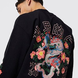 <b>Custom</b> Screen Printed Men's Sweatshirt Personalized Long Sleeve Streetwear OEM Casual Wear <b>Custom</b> Design Apparel Top Clothing - Product Image 6