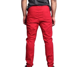 Men's Brown Elastic Waist Drawstring <b>Pants</b> With Side Pockets Casual Midweight Cotton Autumn Wear - Product Image 5