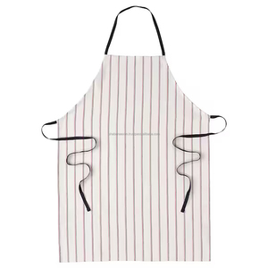 Delantal de cocina de algodón a rayas de diseño personalizado para Chef Cafe Comida Cocinar y limpiar Babero Delantales DE LA India para uso de bebidas/alimentos - Product Image 4