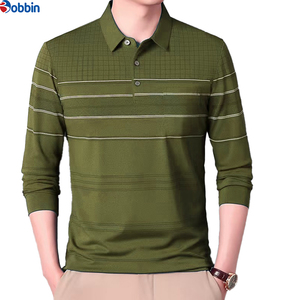 Camisetas Polo de Negocios para Hombre, Nuevo Estilo, Ropa de Exterior, Camiseta Polo a Rayas de Manga Larga para Hombre, Ropa Casual de Punto - Product Image 5