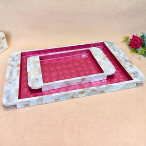 Bandeja cuadrada de MDF impresa con asa, precio económico, para el hogar, hotel y restaurante, bandeja para servir alimentos, en oferta. - Product Image 1