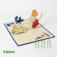 ANN HANDICRAFT - Tarjeta de Agradecimiento 3D Pop-Up de Alta Calidad, Impresa Personalizada, con Diseño de Chef de Cocina y Pollo, Hecha a Mano para Acción de Gracias