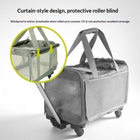 Sac de transport pour animaux de compagnie 3 en 1, pliable, à roulettes, 10 kg, pour chats et chiens, en tissu Oxford