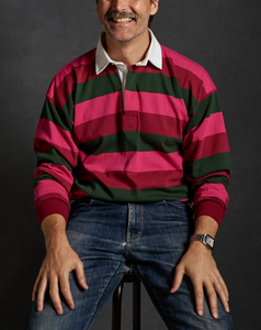 Custom OEM Logo Vintage Men's <b>Rugby</b> Jersey for Polo Breathable Stripe Long Sleeve Sports Jersey High Quality <b>Rugby</b> Polo Shirt - Product Image 2