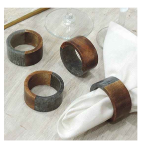 ที่ใส่ผ้าเช็ดปากไม้และเรซิ่นอีพ็อกซี่ดีไซน์พิเศษ อุปกรณ์ครัวคุณภาพเยี่ยม ราคาสุดคุ้ม - Product Image 1