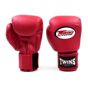 Dernier modèle de gants de boxe rouges personnalisés Twins, 100% cuir véritable, pour entraînement MMA et Muay Thai - Product Image 1
