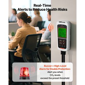 Controllore di monitoraggio del doppio monitor di uscita per il monitoraggio dell'ossido di carbonio con sensore di rilevamento giorno/notte per la qualità dell'aria - Product Image 5