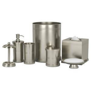 Ensemble d'accessoires de salle de bain pratiques en acier inoxydable finition argentée, parfait pour le rangement hygiénique et une utilisation quotidienne sans stress - Product Image 1