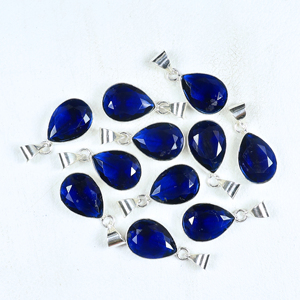 Collar con Colgante de Piedra Preciosa de Topacio Azul en Forma de Lágrima, Chapado en Plata de Ley 925, Joyería Minimalista con Corte de Pera para Uso Diario - Product Image 2
