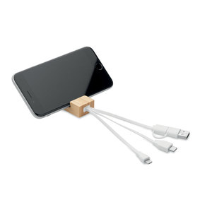Accessori per telefoni cellulari portachiavi in bambù personalizzabili - Product Image 5
