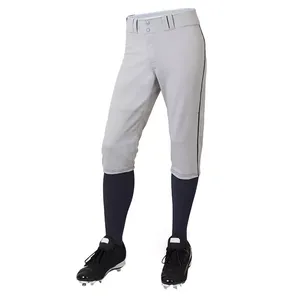 Ensemble uniforme de baseball pour homme, maillot rayé bleu et blanc à manches courtes, col en V, pantalon boutonné, polyester respirant, adulte - Product Image 3