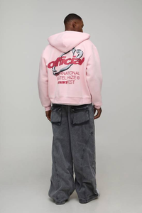 Sudadera con capucha para hombre, personalizada con logo, fina, de otoño, con estampado y bordado, holgada, talla grande, al por mayor - Product Image 2