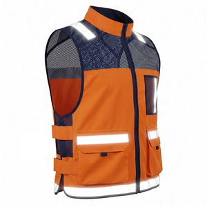 Uniforme de sécurité personnalisé, haute visibilité, réfléchissant, unisexe, toutes saisons, gilet 100% polyester avec plusieurs poches - Product Image 3