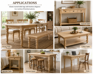 Modern Solid Wood <b>Table</b> Legs with Elegant Design for Dining Office Outdoor & Living Room Use Heavy Duty Home Furniture - Product Image 4