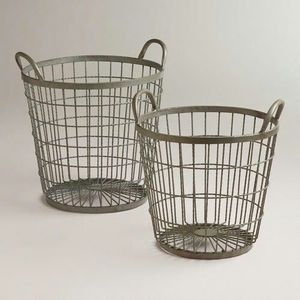 Black And vintage Wire Storage <b>Basket</b> Bowl Rustic Style Multi Purpose Neatening Container - Product Image 5