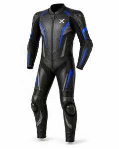 X Standard One-Piece Leather Motorcycle <b>Suit</b> | Black <b>Red</b> Gray | X Logo | OEM ODM Manufacturer | Premium Design | Racing Wear | - Product Image 4