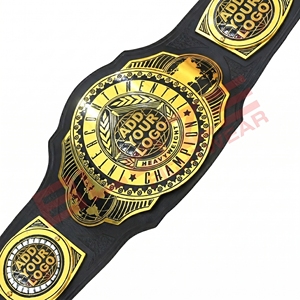 Cinturón de Campeonato Intercontinental de Peso Pesado Dorado con Placa de Letras Negras, Hebilla de Estilo Casual, Duradero, Moldeado en una Sola Pieza - Product Image 4