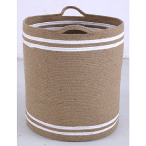 Cestas Grandes de Almacenamiento de Algodón y Yute, Cesta para Plantas/Mascotas, Cesta de Cuerda Tejida de Algodón para Niños - Product Image 1