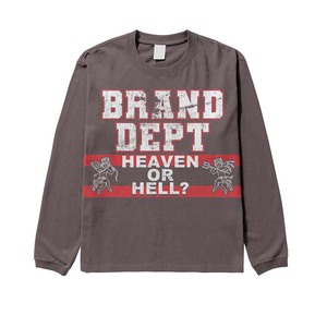 Men's long sleeve shirt polyester cotton blend panel design heat transfer <b>logo</b> 100% cotton T-shirt for men loose fit printed - Product Image 3