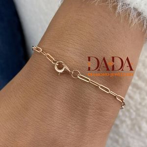 Bracelet solitaire rond contemporain en diamant de laboratoire pour femme, bijoux fins, bracelet chaîne minimaliste - Product Image 6