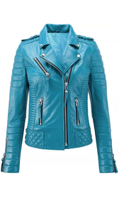 Veste en cuir pour femme à manches longues, respirante, anti-rides, imperméable, écologique, de qualité supérieure, légère. - Product Image 6