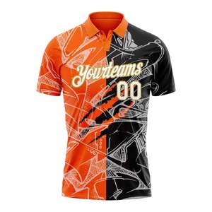 Jersey de Práctica Personalizado OEM/ODM con Nombre/Número de Equipo, Transpirable, Material de Poliéster Elástico para Camiseta de Golf Sublimada - Product Image 2