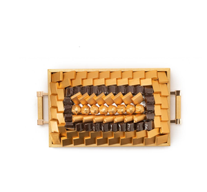 Plateau à chocolat en laiton élégant, rectangulaire, martelé, pour servir et organiser le chocolat, dernières nouveautés - Product Image 5