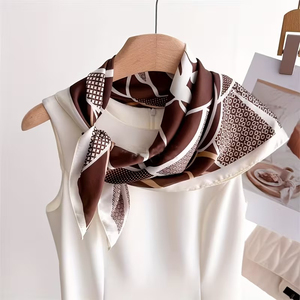 Écharpe en satin de coton, bandana, impression personnalisée, unisexe, multifonctionnelle, respirante, de haute qualité, pour femme, foulard pour la tête, usage quotidien - Product Image 2