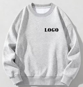 Sudadera de Invierno para Hombre, Cuello Redondo, Manga Larga, 100% Algodón, Logotipo Personalizado, Bordado, Talla Grande, Venta al Por Mayor - Product Image 1