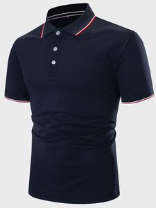 Polo en coton à manches courtes pour homme, coupe classique, logo personnalisé OEM, taille et logo sur mesure. - Product Image 4