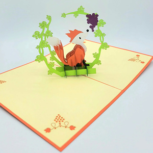 Tarjeta Pop-Up 3D Hecha a Mano con Diseño Personalizado de Tema Animal, Impresión Offset, Papel de Arte, Tarjeta de Regalo - Product Image 4
