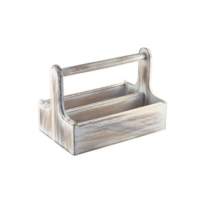 Cesta de Almacenamiento Rústica de Madera con Asa, Caja Organizadora de Madera Hecha a Mano al por Mayor para Cocina, Jardín y Decoración del Hogar - Product Image 5