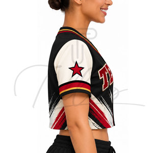 Nouvelle arrivée, maillot de baseball respirant et court, taille personnalisée, maillot de baseball en polyester, vêtements de sport, maillot de baseball - Product Image 4